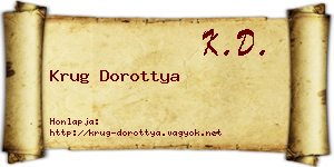 Krug Dorottya névjegykártya